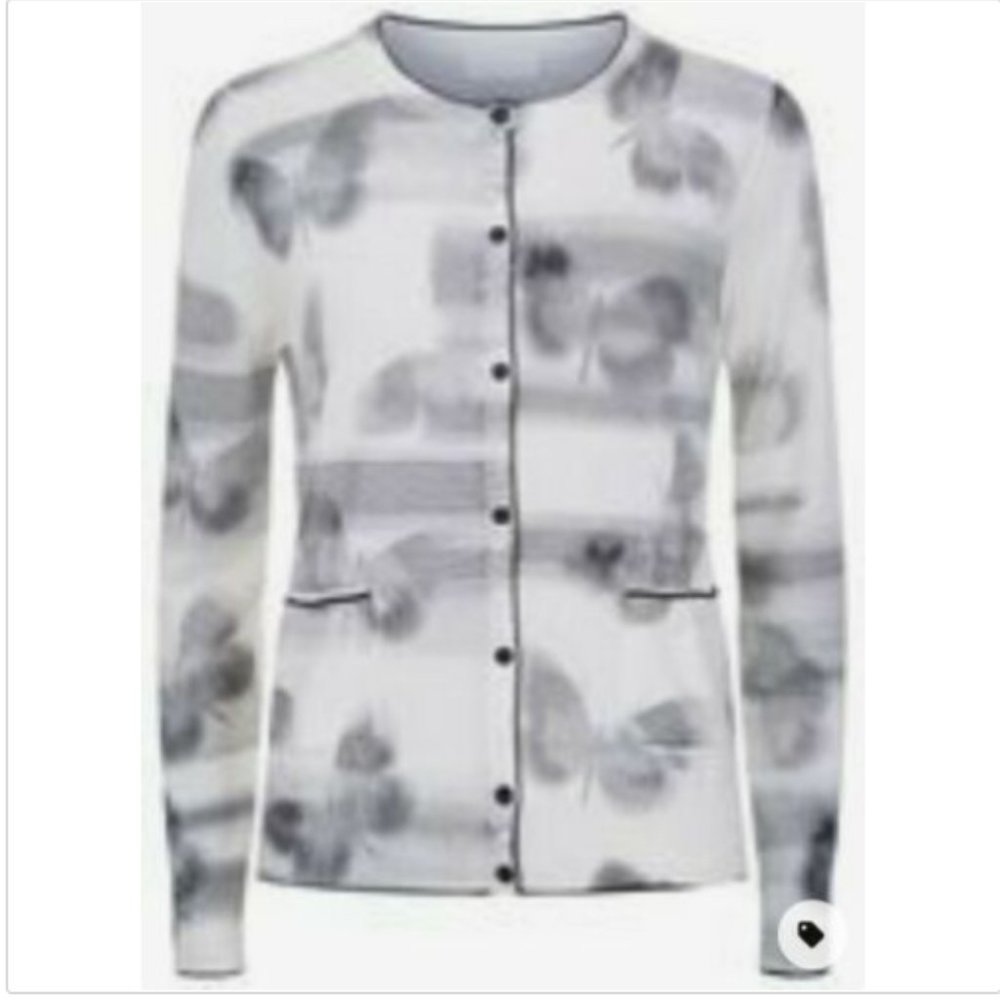 Escada Sport Butterfly Print Cardigan New with Tags